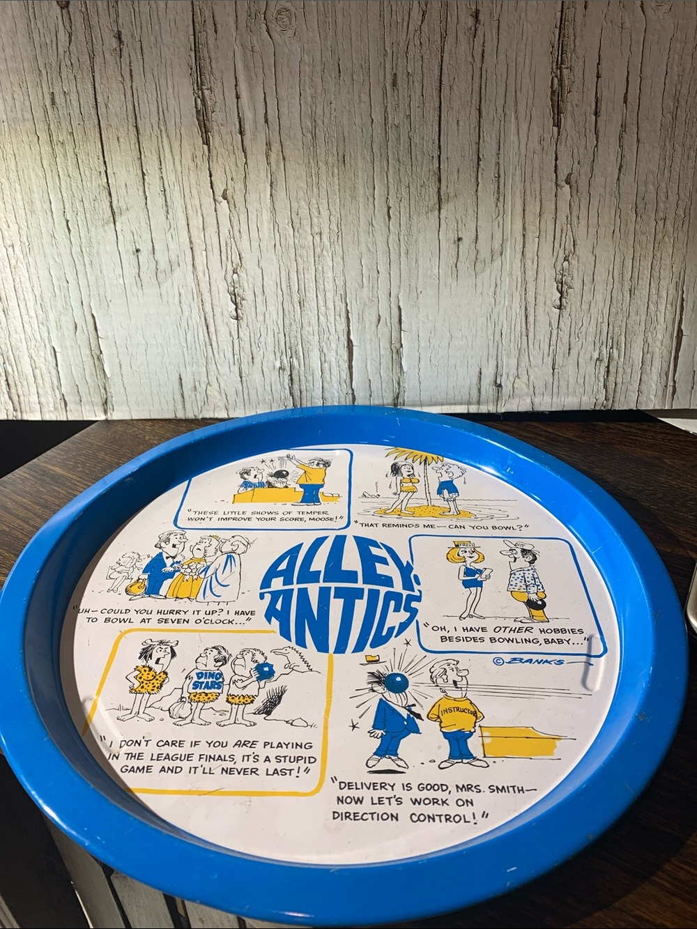Vintage 1970’s  Alley Antics Bowling inspired serving tray